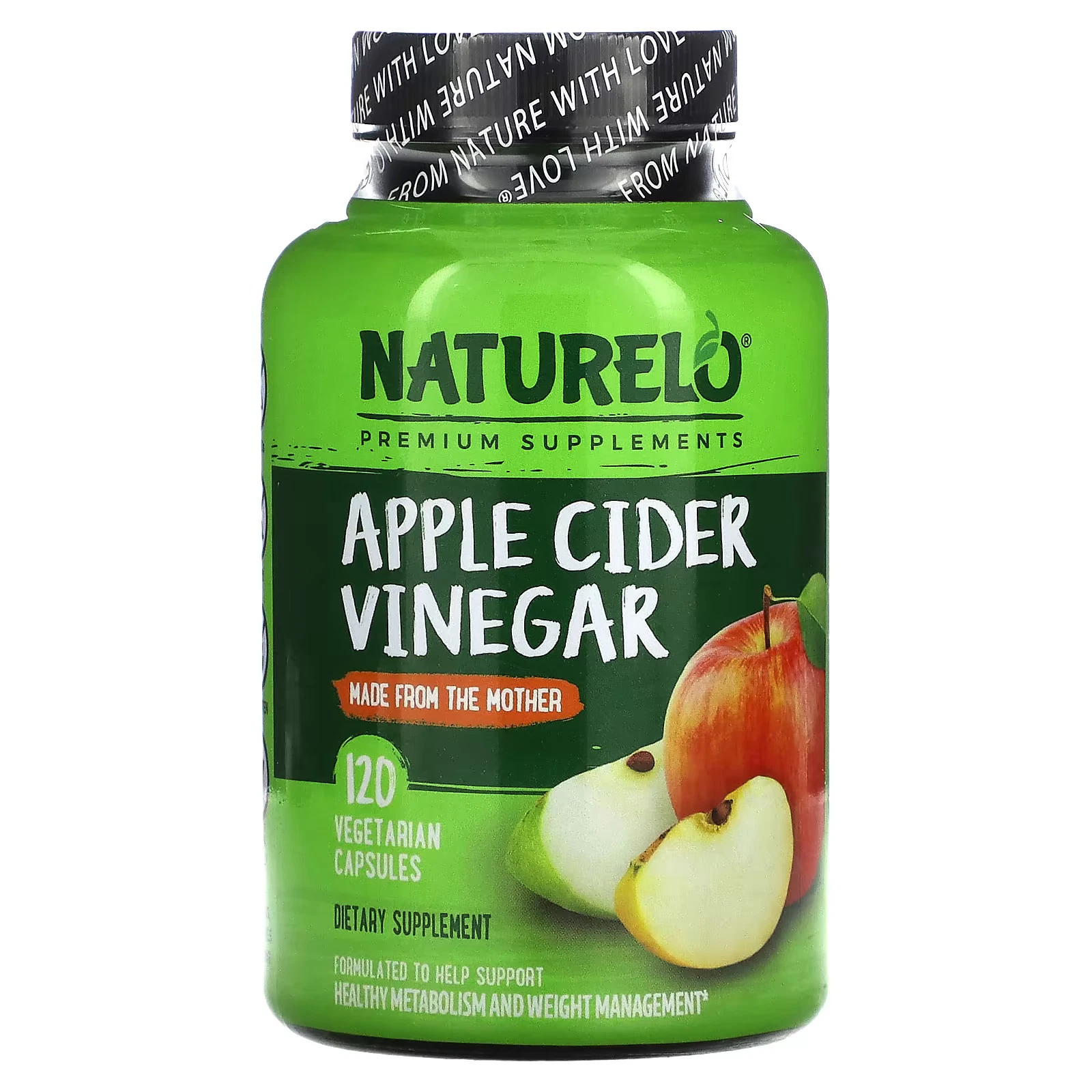 Naturelo Apple Cider Vinegar With Keto Salts - 120 Capsules