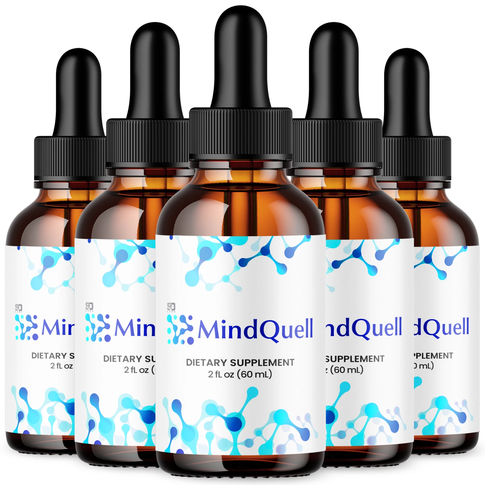 (5 Pack) MindQuell Drops - Advanced Brain Health & Cognitive Support Supplement