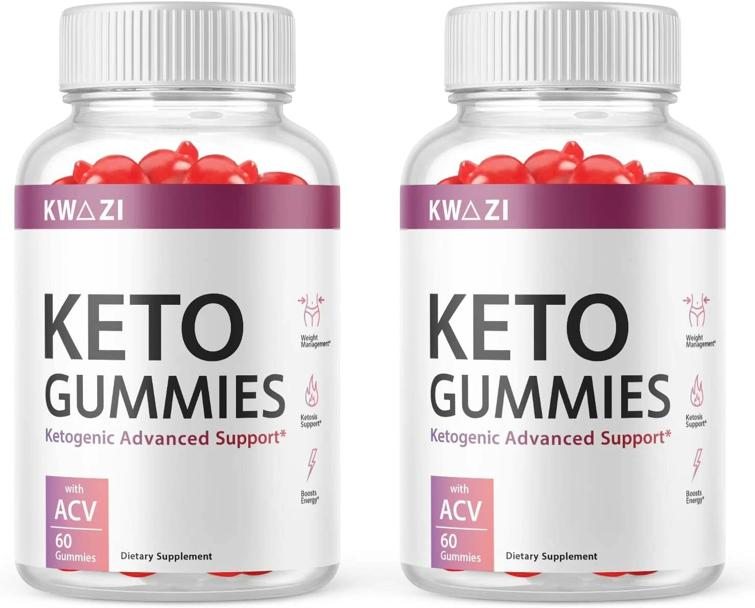 2-Kwazi Keto ACV Gummies,Weight Loss,Fat Burner,Appetite Suppressant Supplement