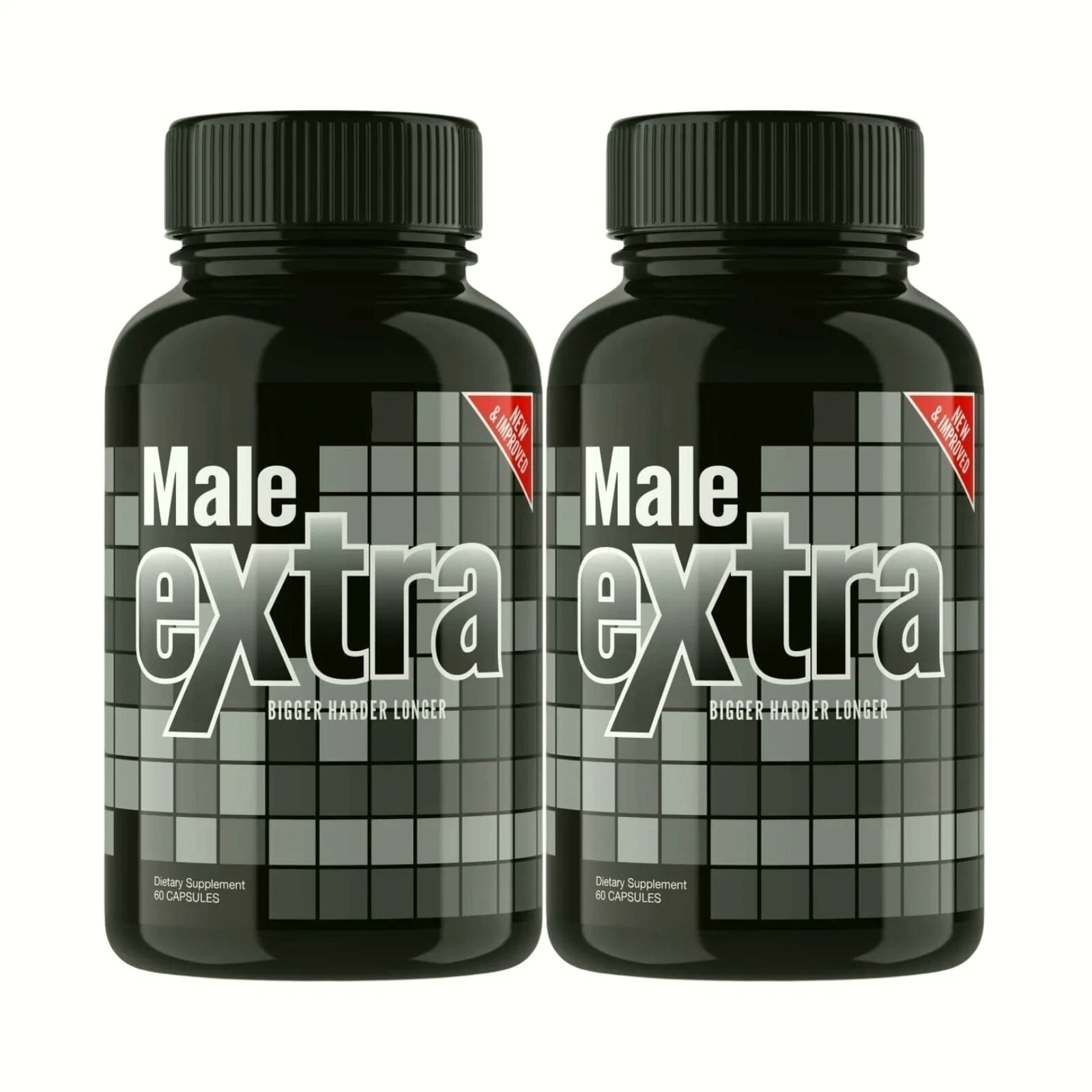 2-Pack Male Extra Supplement, MaleExtra for Men Vitality - 120 Capsules