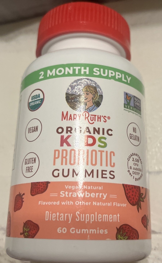 Organic Kids Probiotic Gummies, Strawberry, 60 Gummies