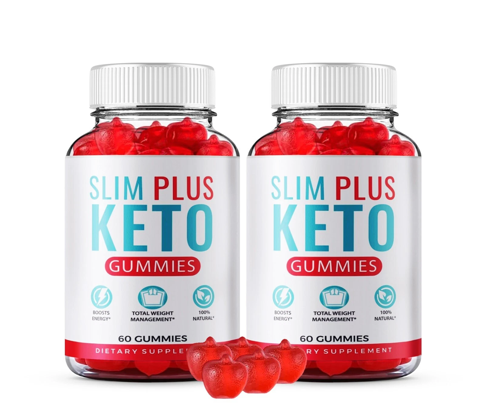 Slim Plus Keto Gummies Weight Management Dietary Supplement (120 Gummies) 2-Pack