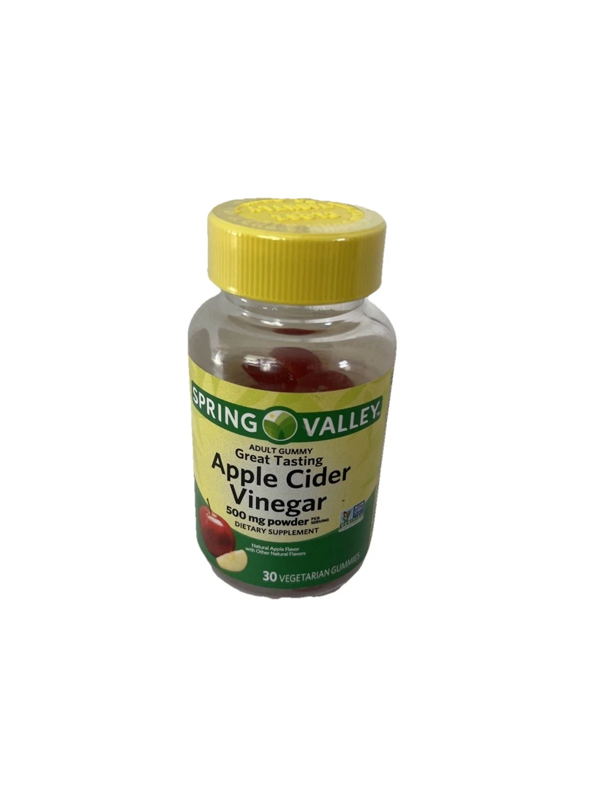 Exp 08/24 Apple Cider Vinegar 500mg 30 Vegetarian Adult Gummies Spring Valley