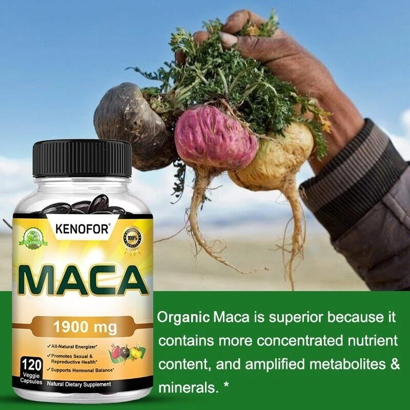 Organic Maca Root Black Red Yellow 30 To 120 Capsules Maca Ultimat Extract