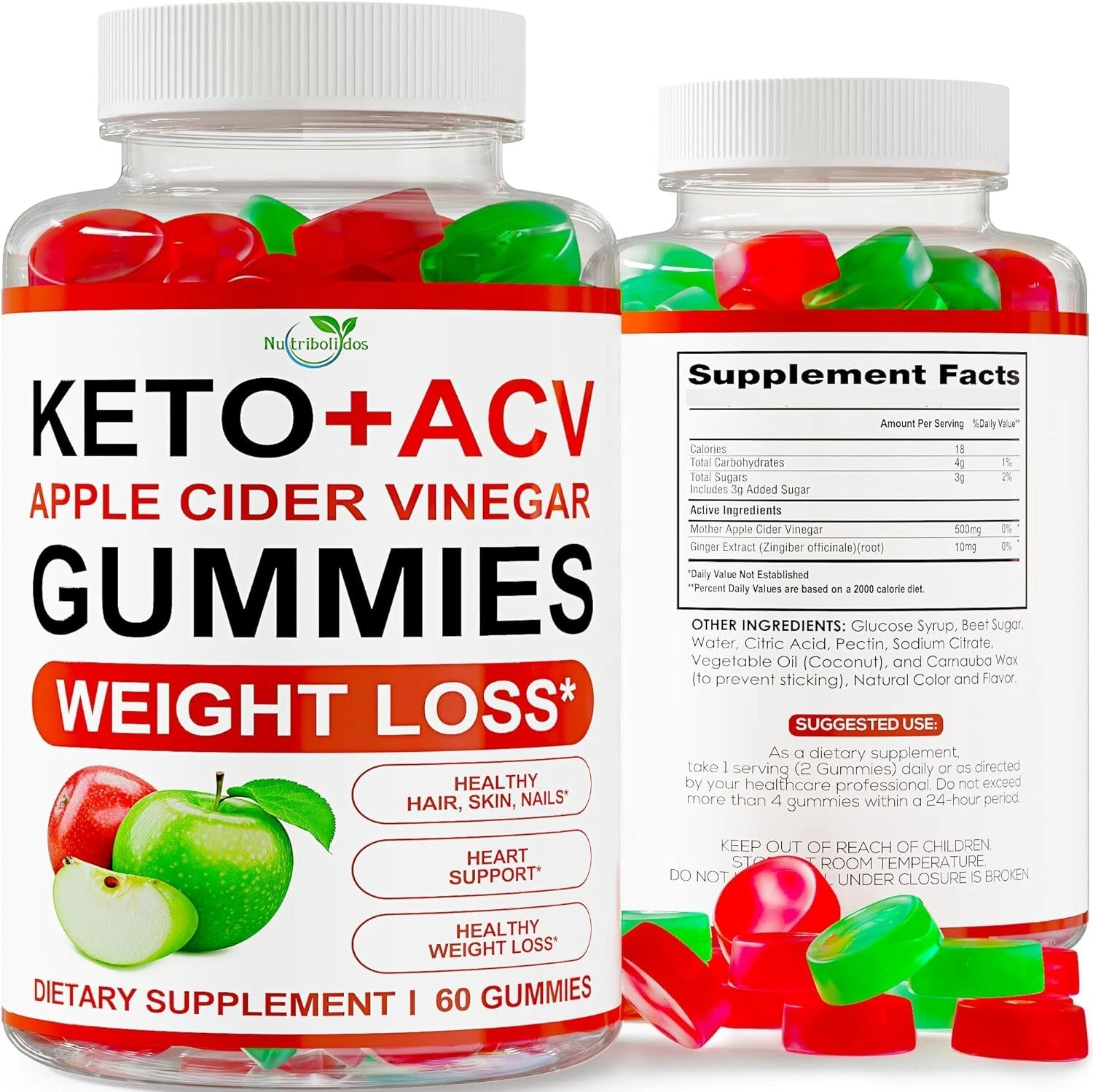 Keto ACV Gummies Advanced Weight Loss – 1,000mg Keto Apple Cider Slimming Gummy