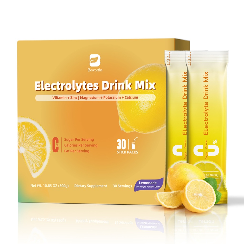Electrolyte Powder Recovery Drink Mix w/ Potassium Zinc Magnesium for Hydration