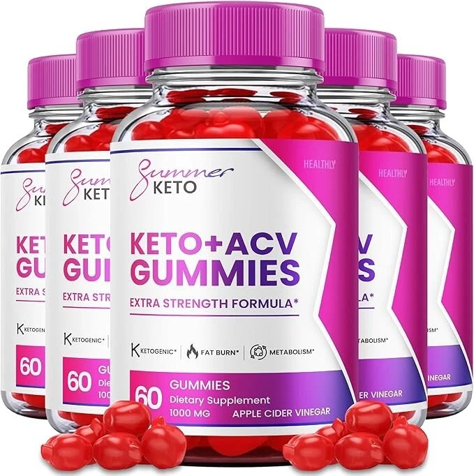 Summer Keto + ACV Gummies Advanced Weight Loss Supplement ( 300 Gummies ) 5-Pack