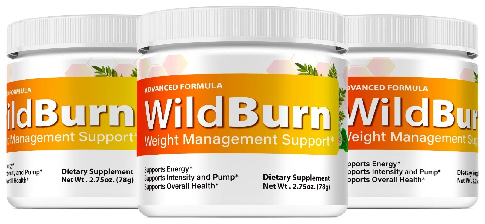 (3 Pack) Wild Burn Advanced Weight Loss Powder for Energy & Fat Burning