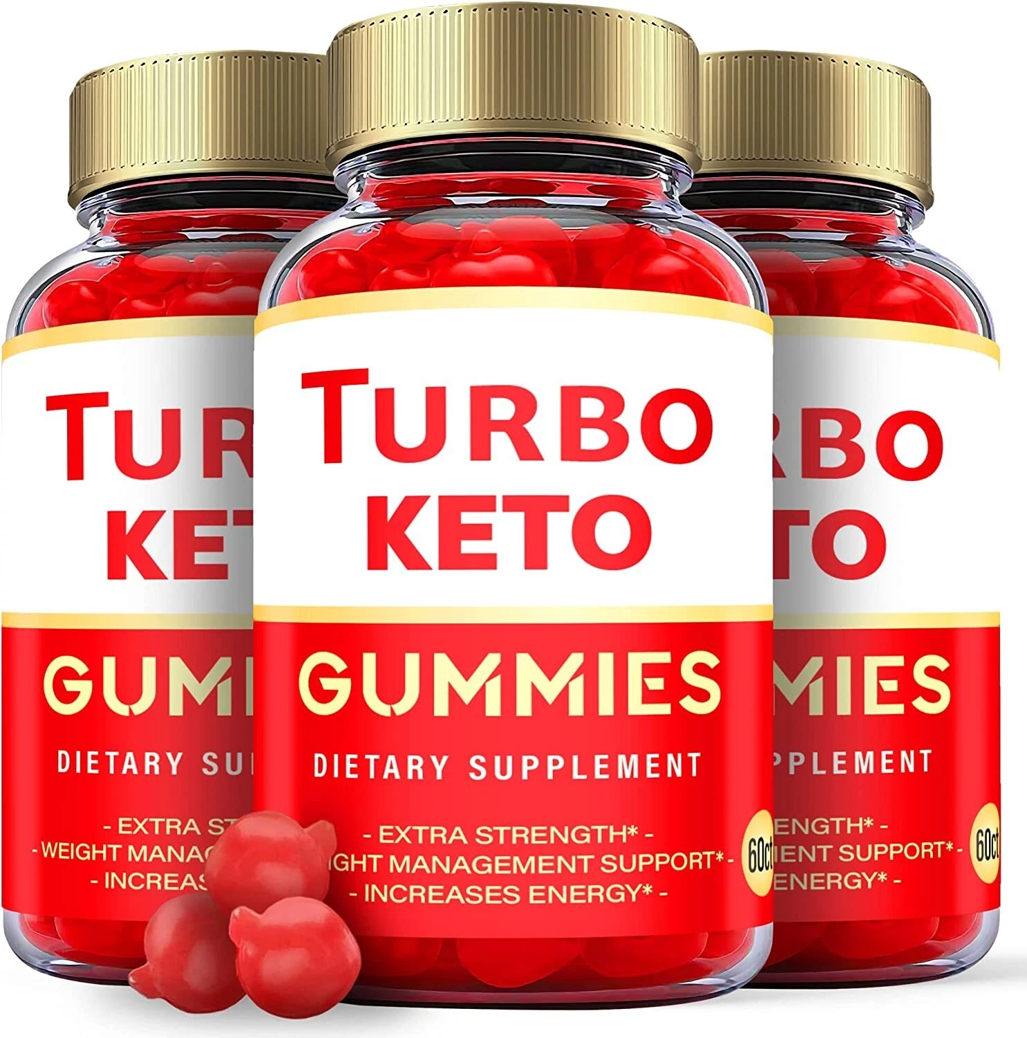 (3 Pack) Turbo Keto ACV Gummies - Vegan Keto Gummies, Weight Loss - 180 Gummies