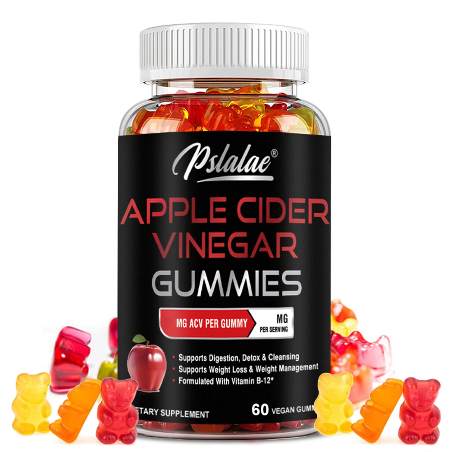 Apple Cider Vinegar Gummies 1000mg - Support Weight Loss, Cleanse and Detox