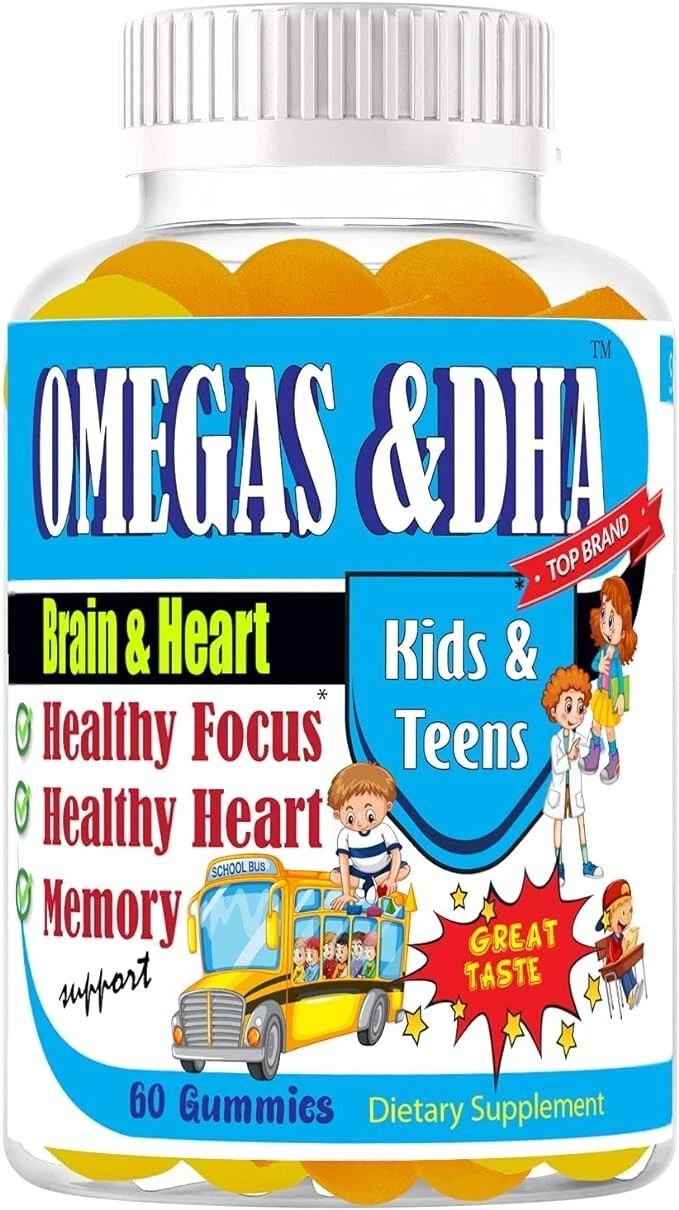 Kids Brain Booster Omega 369 DHA Memory Focus & Attention for kids Brain Health