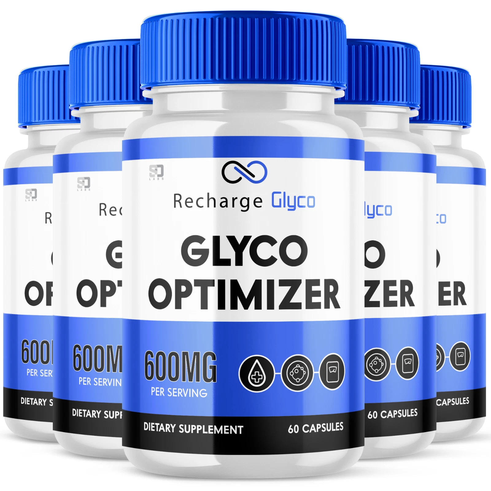 Recharge Glyco Glyco Optimizer Promotes Balanced Blood Health (5 Pack)