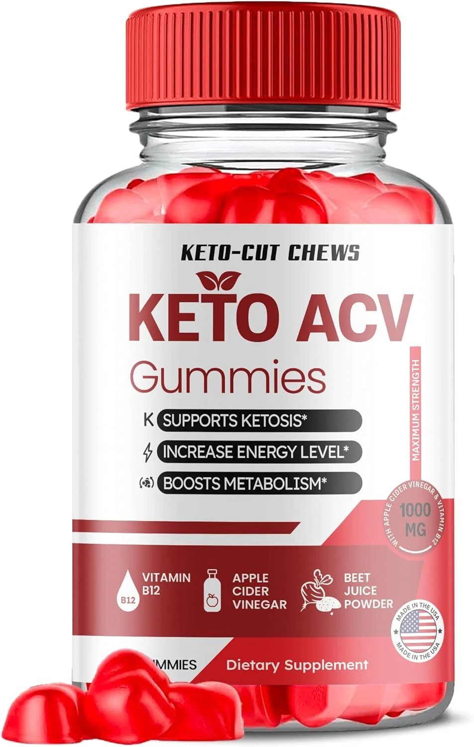 Keto Cut Chews Gummies - Keto Cut Chews ACV Gummys Weight Loss ORIGINAL - 1 Pack