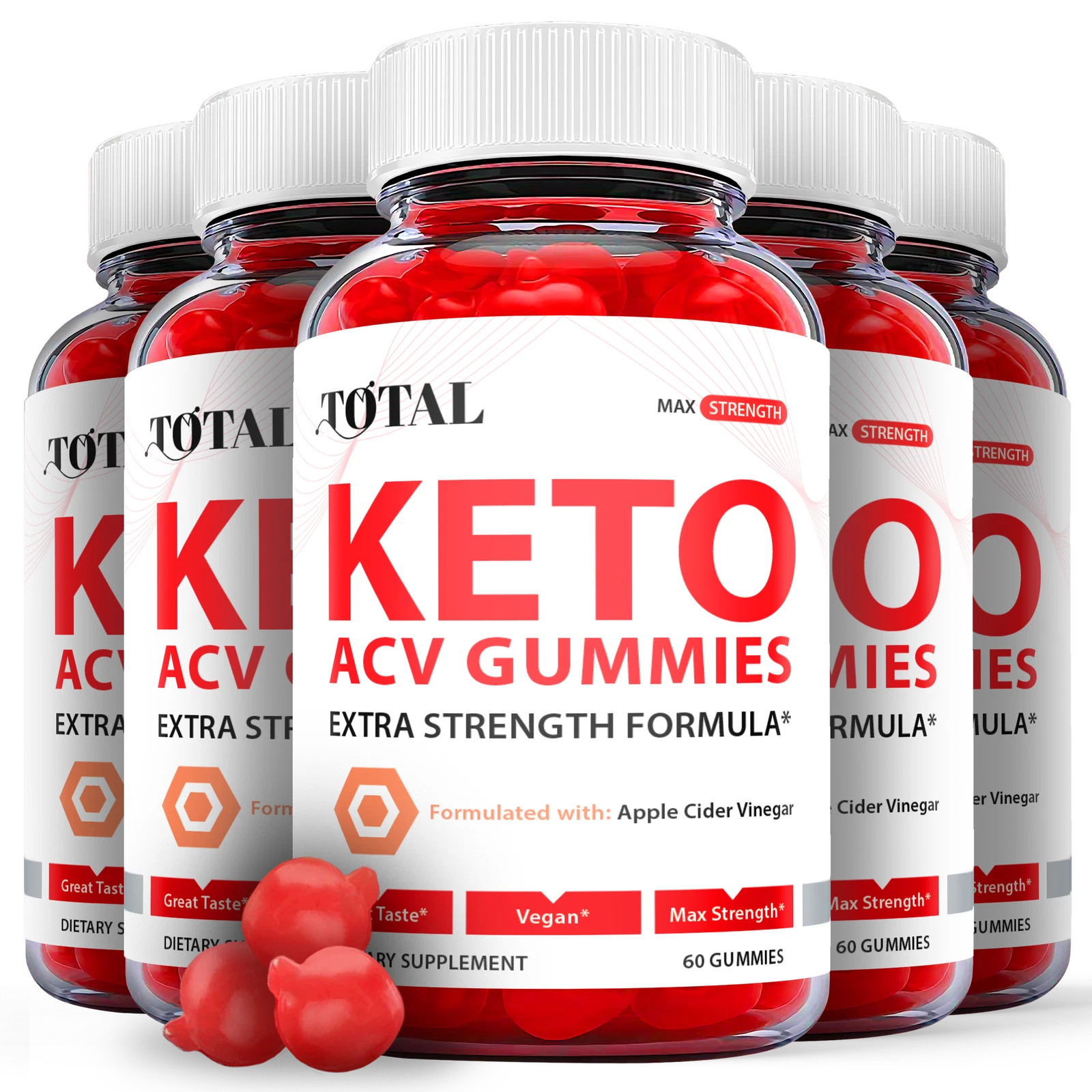 Total Keto Gummies - Total Keto ACV Gummys For Weight Loss OFFICIAL - 5 Pack