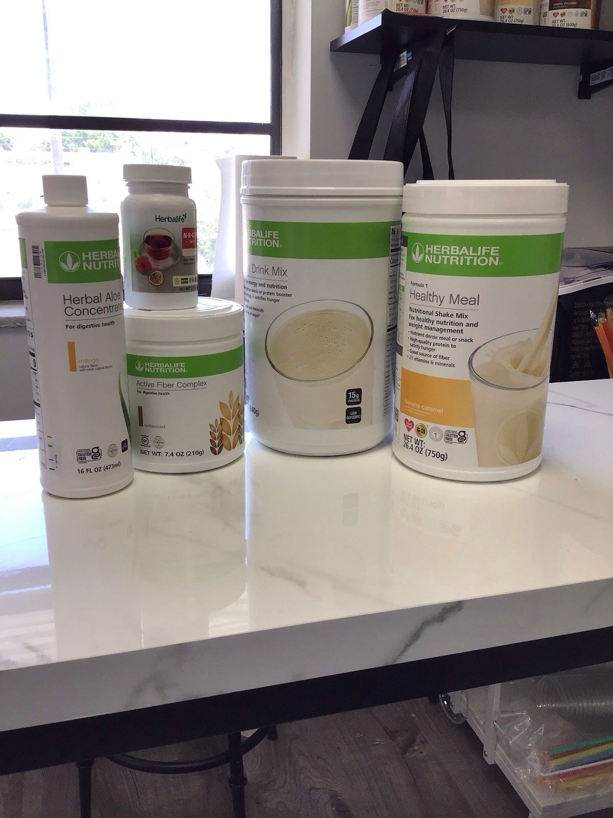 Herbalife Package ANY FLAVOR: Formula 1 Shake, PDM ,Fiber ,Tea & Aloe