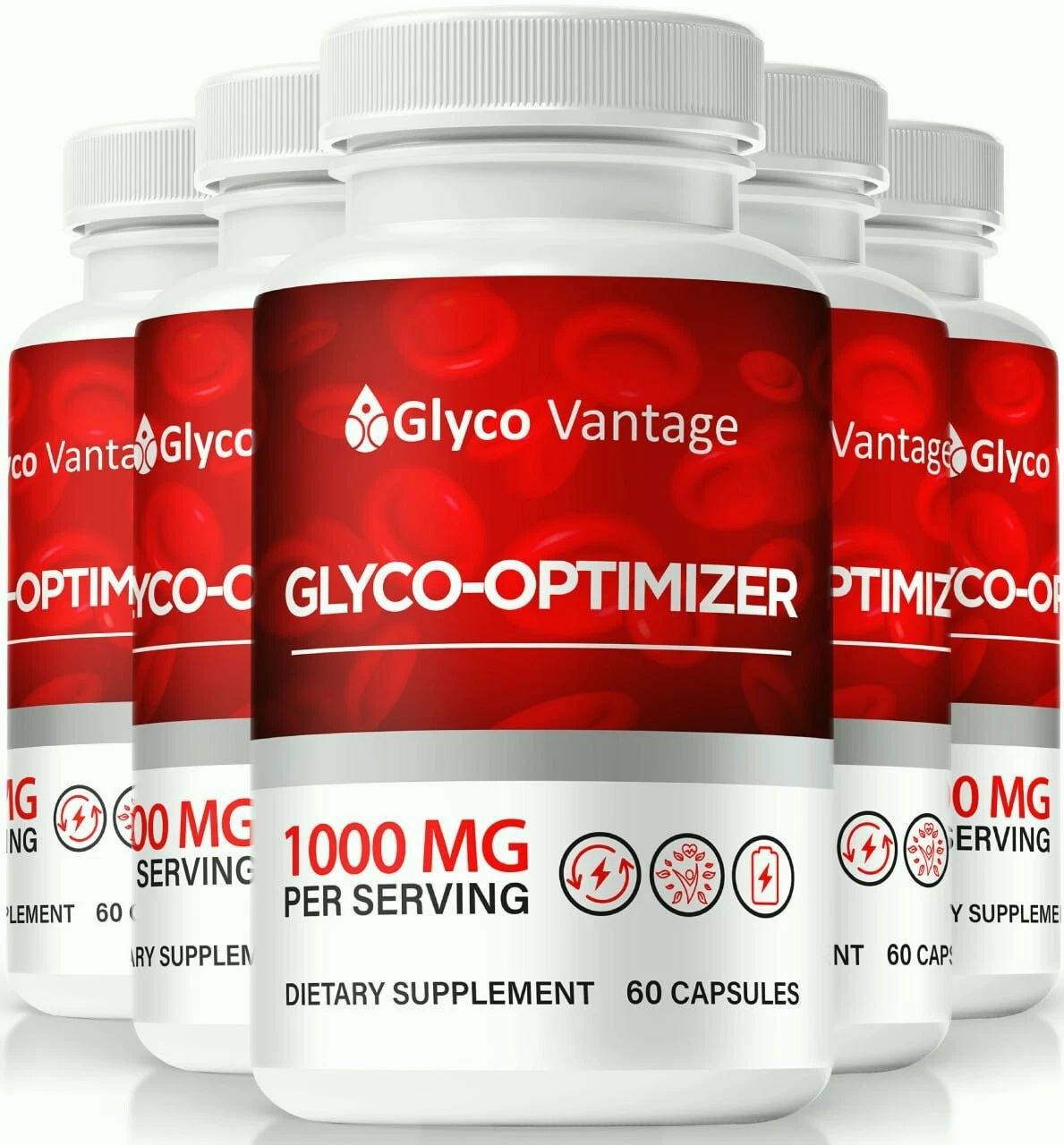 (5 Pack) Glyco Vantage Glyco Optimizer, GlycoVantage for Blood Sugar & Pressure