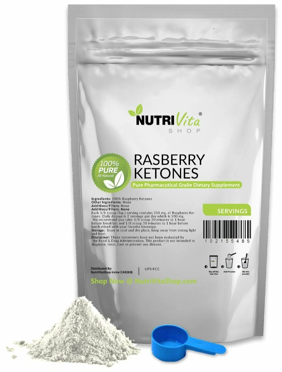 NVS 100% PURE RASPBERRY KETONES WEIGHT LOSS KETONE POWDER USP USA NONGMO VEGAN