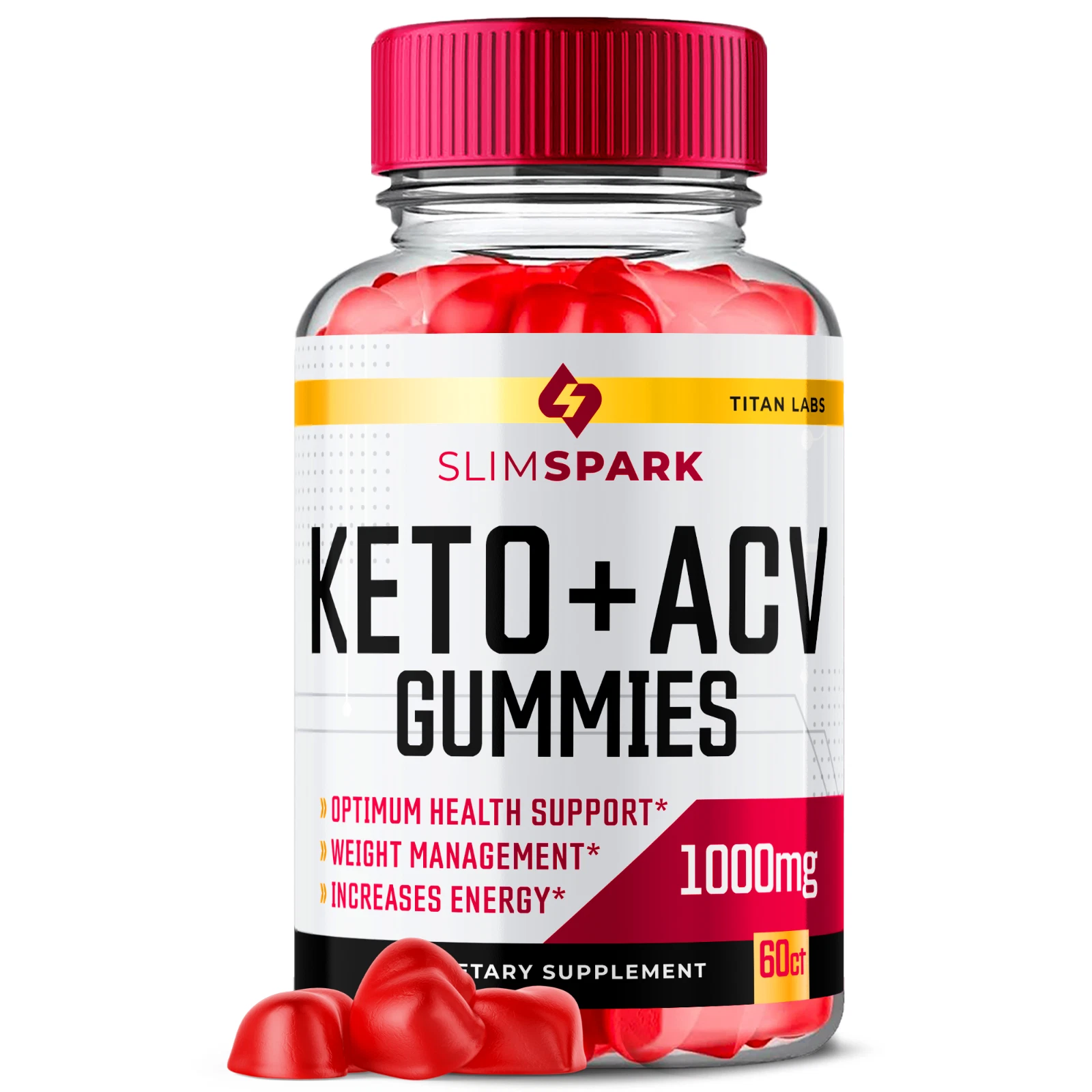 Slimspark Keto Gummies, Slim Spark Keto ACV Gummies for Weight Loss (60 Gummies)
