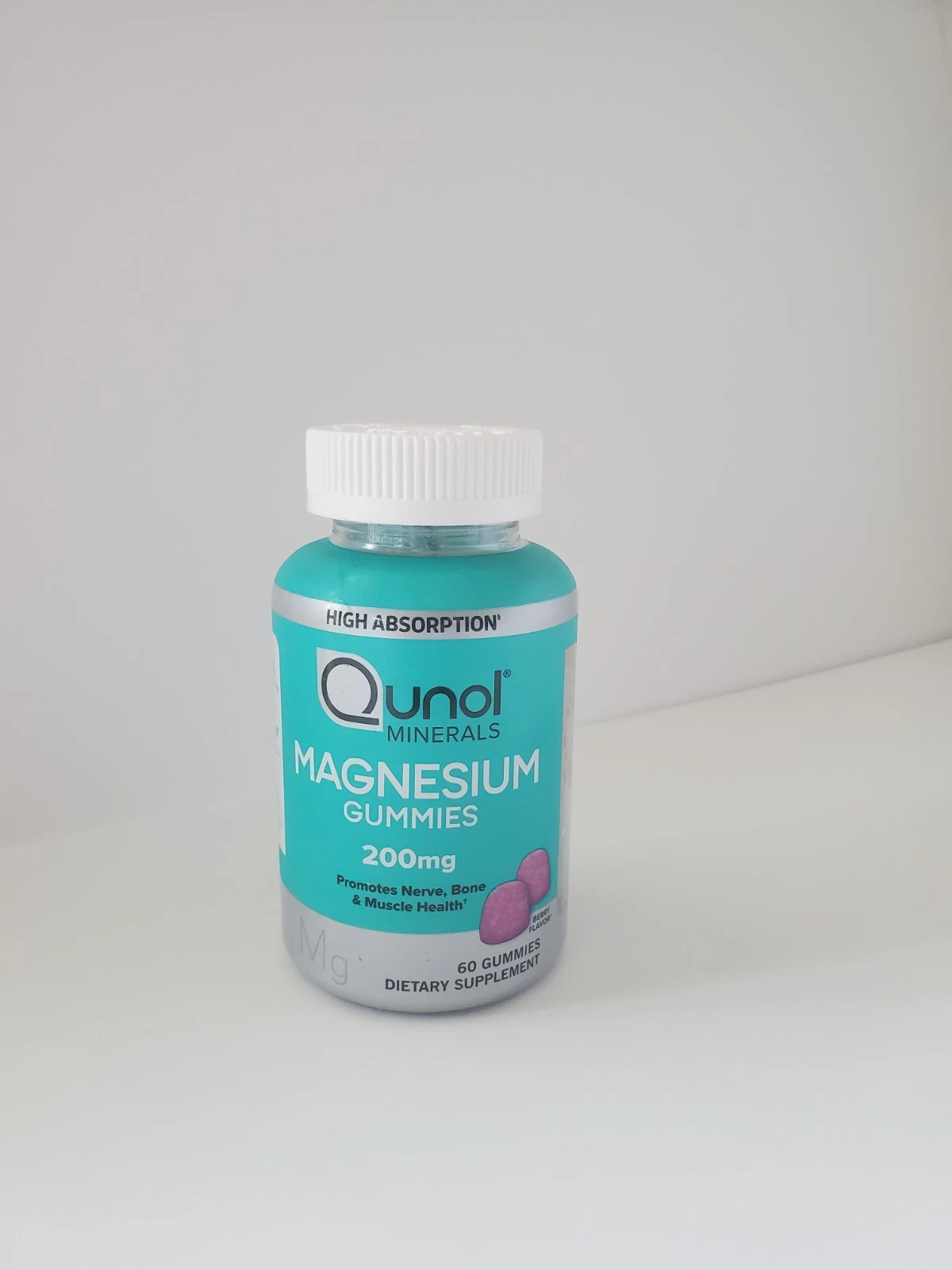 Qunol Magnesium Gummies for Adults, 200Mg 60 CT | Exp 03/26