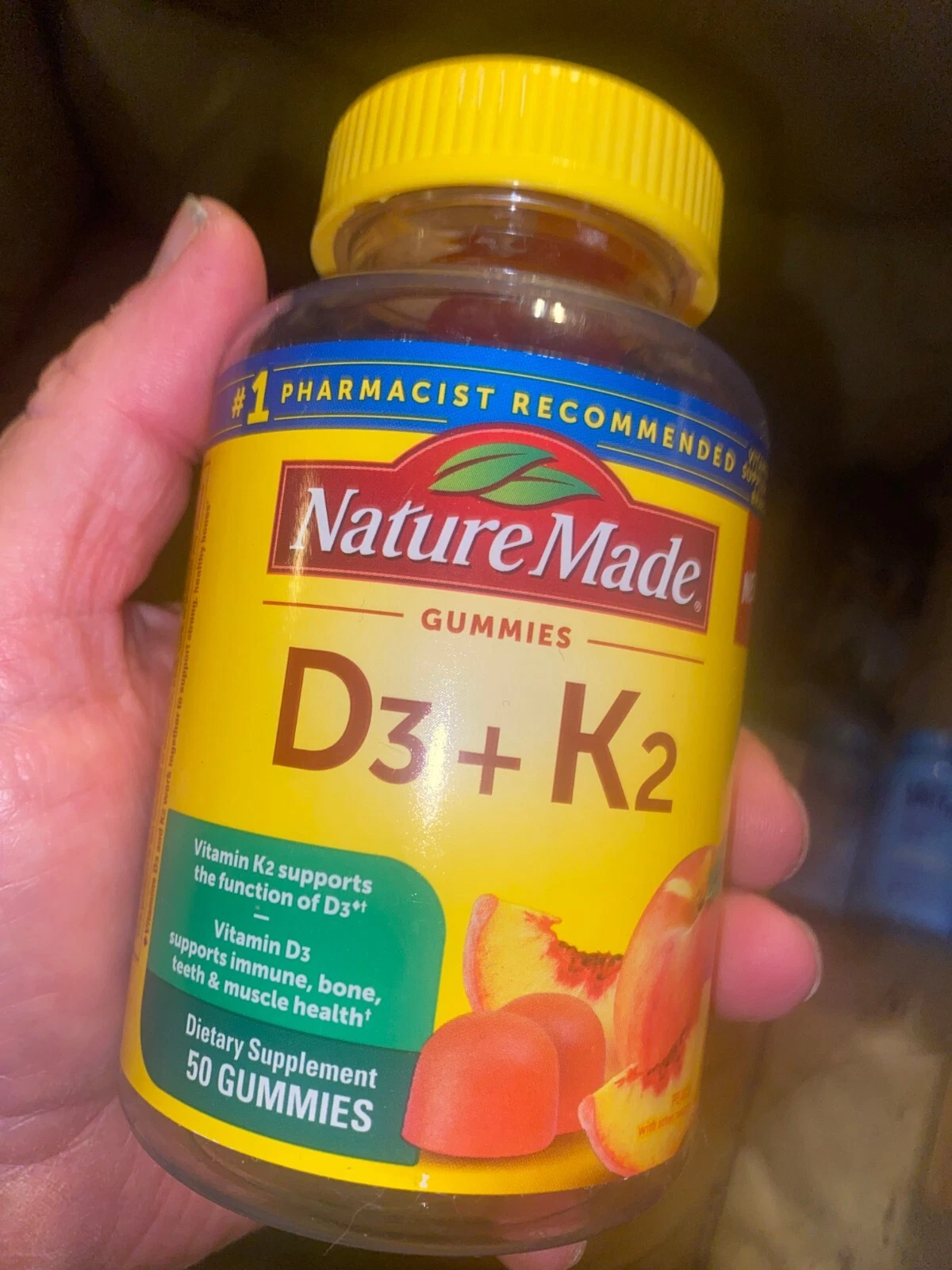 NatureMade Gummies, D3+K2 50 Gummies, Expiration=10/25