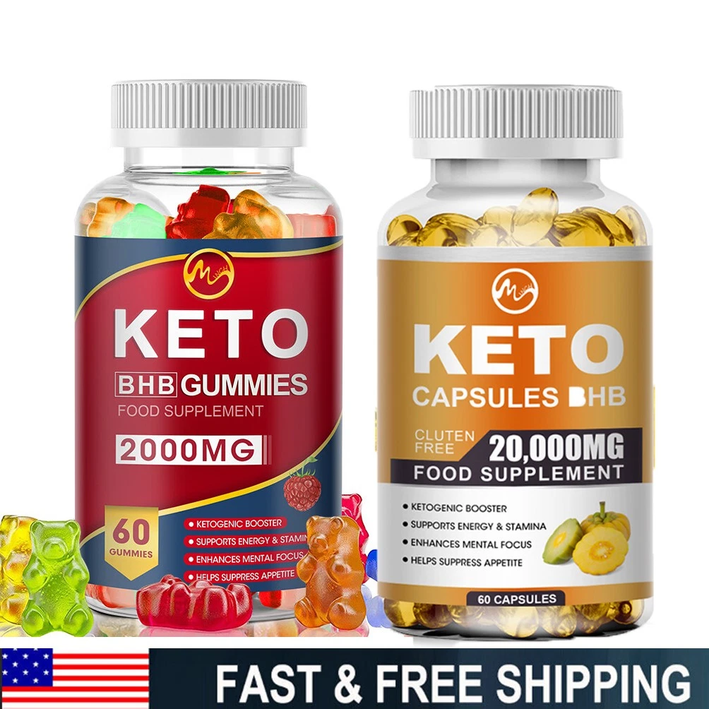 Keto BHB Gummies /Capsules Apple Cider Vinegar ACV Weight Loss Fat Burner