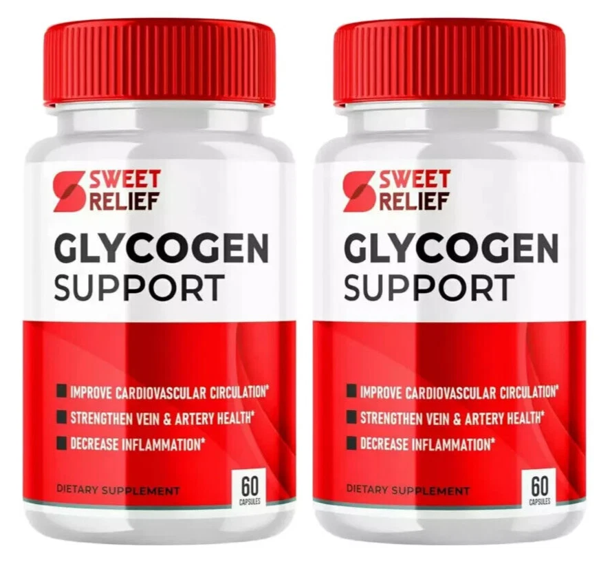(2 Pack) Sweet Relief Glycogen Blood Support Supplement Capsules