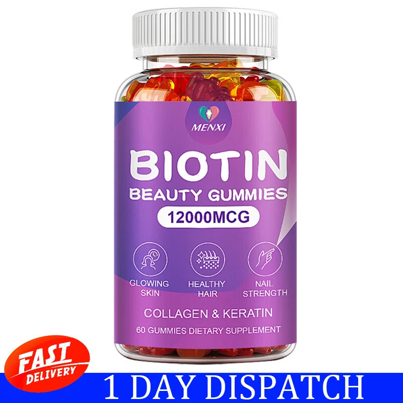 Biotin & Collagen Gummy Vitamins for Hair, Skin, and Nails Extra Strength Gummy