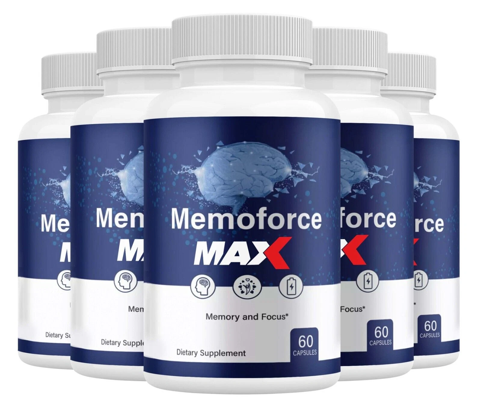 Memoforce MAX Brain Health for Memory, Cognitive Health & Wellness (5 Pack)