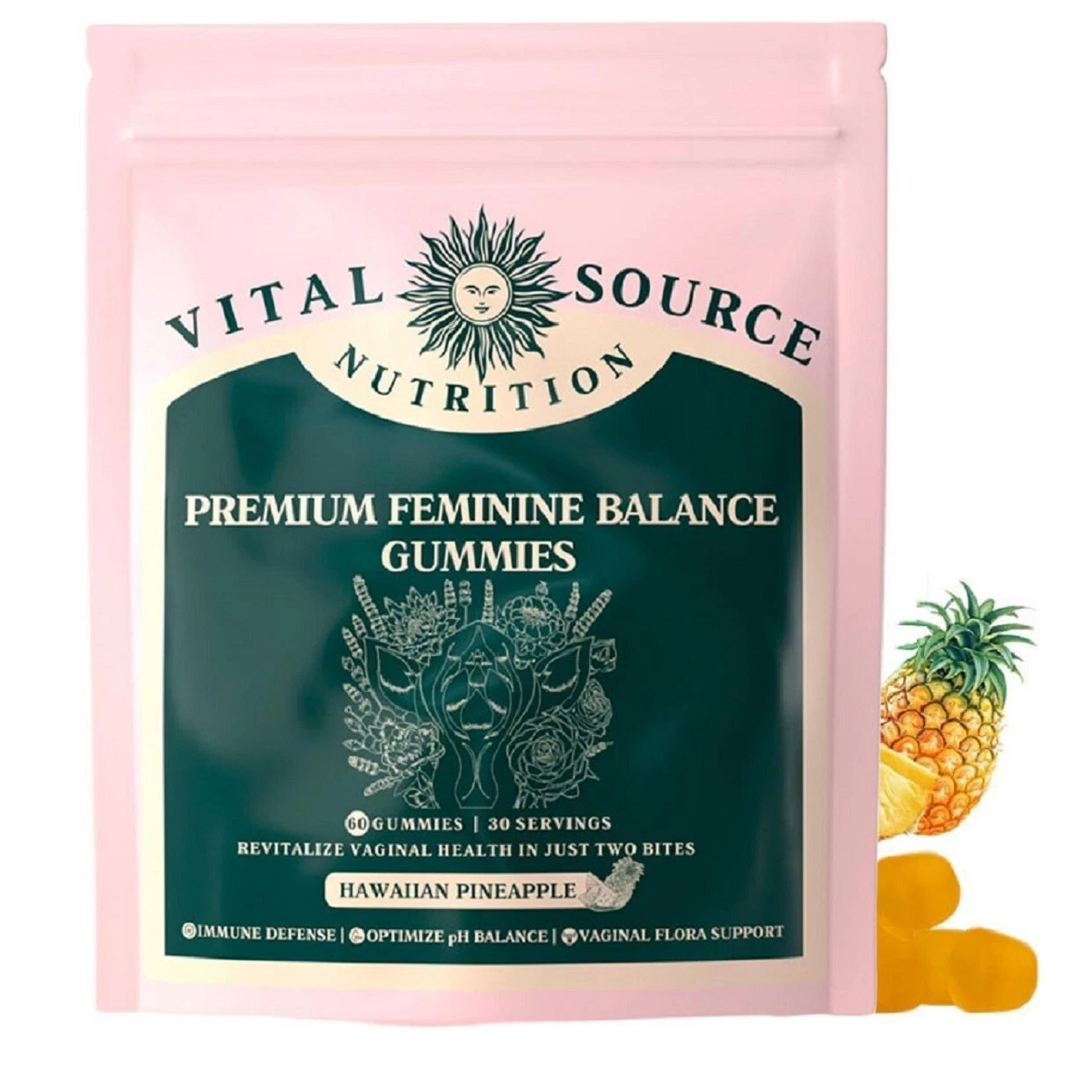 Premium Feminine Balance Gummies for Women's Health & Wellness - Immune Support