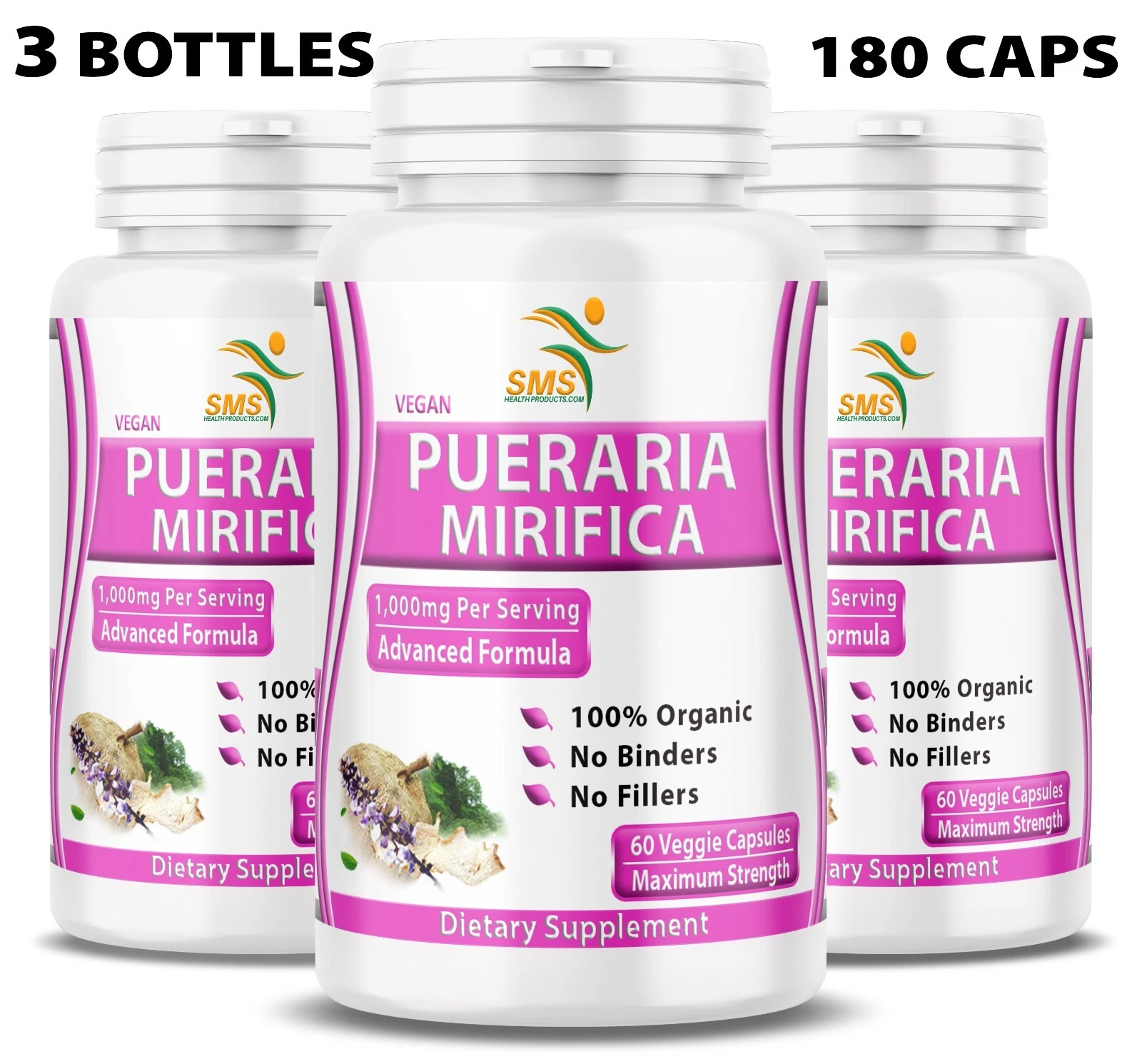 PUERARIA MIRIFICA PILLS 5000mg DIETARY SUPPLEMENT ORGANIC CAPSULES 180 CAPS