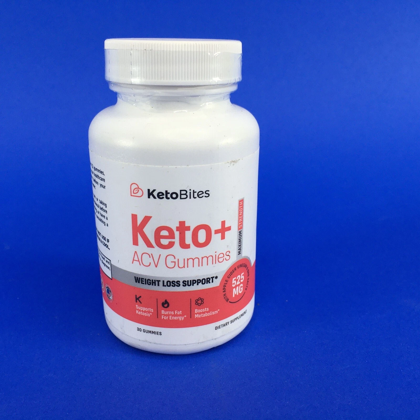 KetoBites Keto + ACV Gummies Weight Loss Support 525 MG 30 Gummies