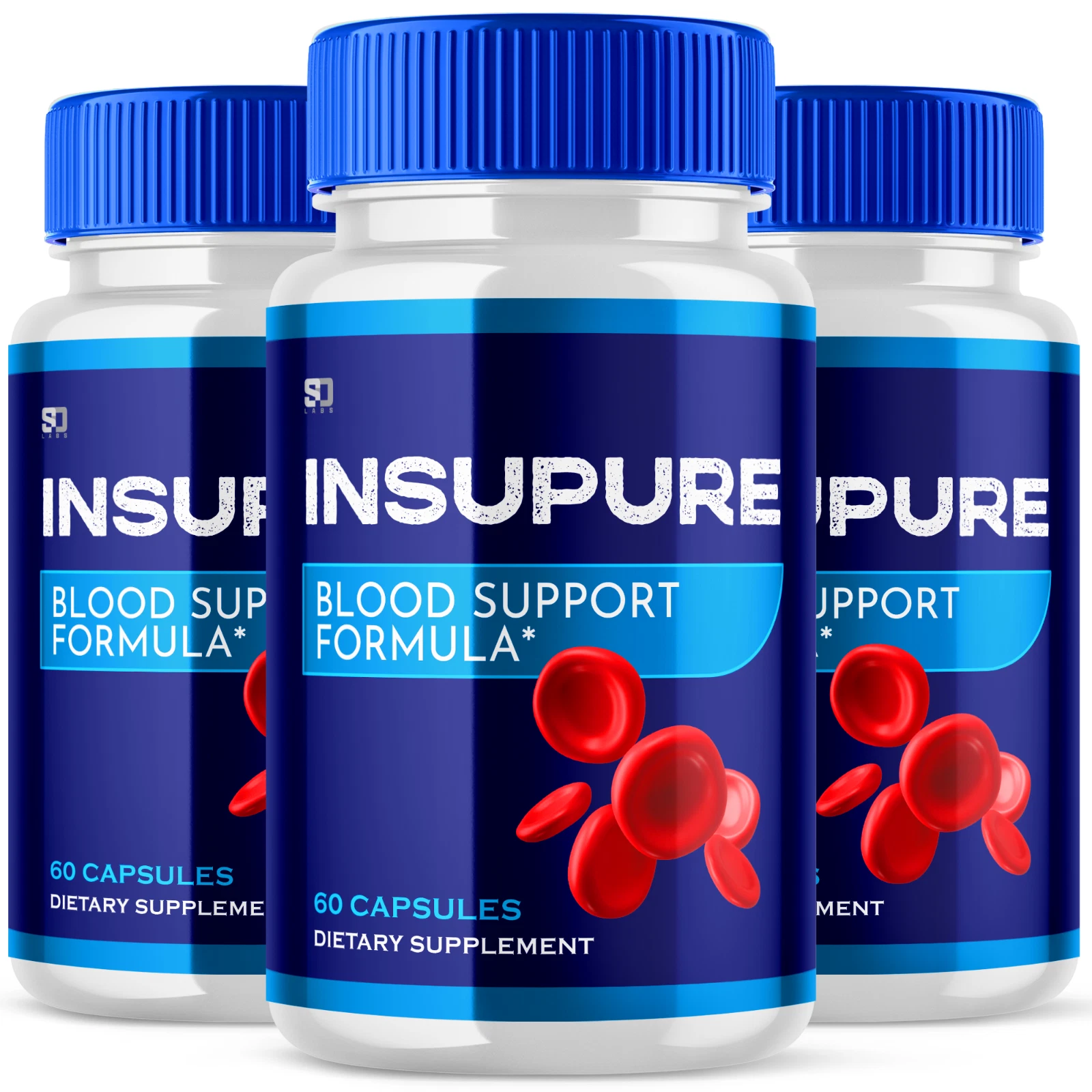 (3 Pack) Insupure Pills - Insupure Blood Sugar Health Support Formula - 180 Caps