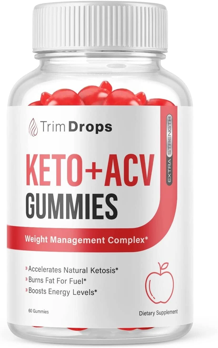 1-Trim Drops Keto ACV Gummies, Weight Loss, Fat Burner, Appetite Suppressant-60