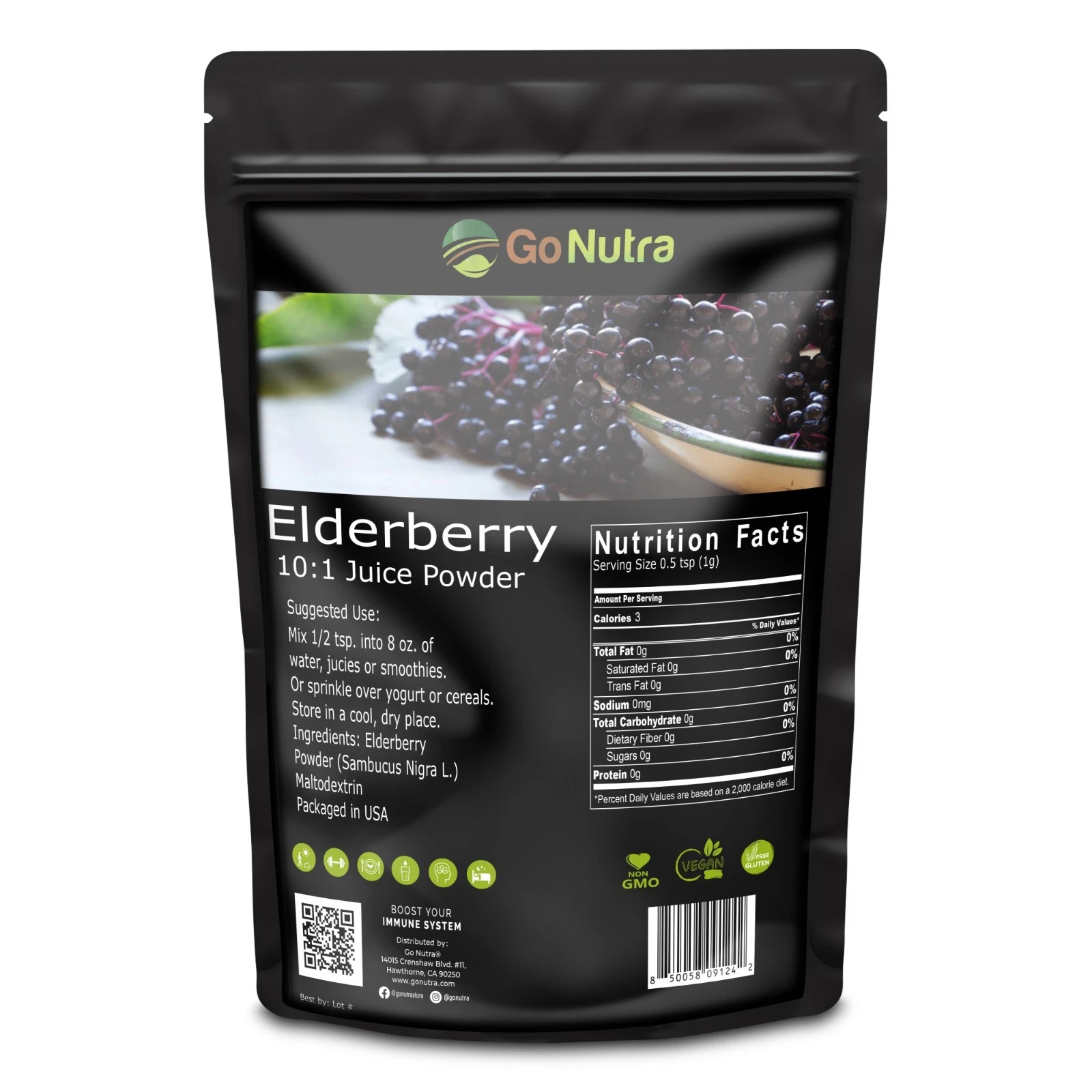 Elderberry Powder 1lb Sambucus Nigra 10:1 Strength 10x Stronger Elderberry Juice