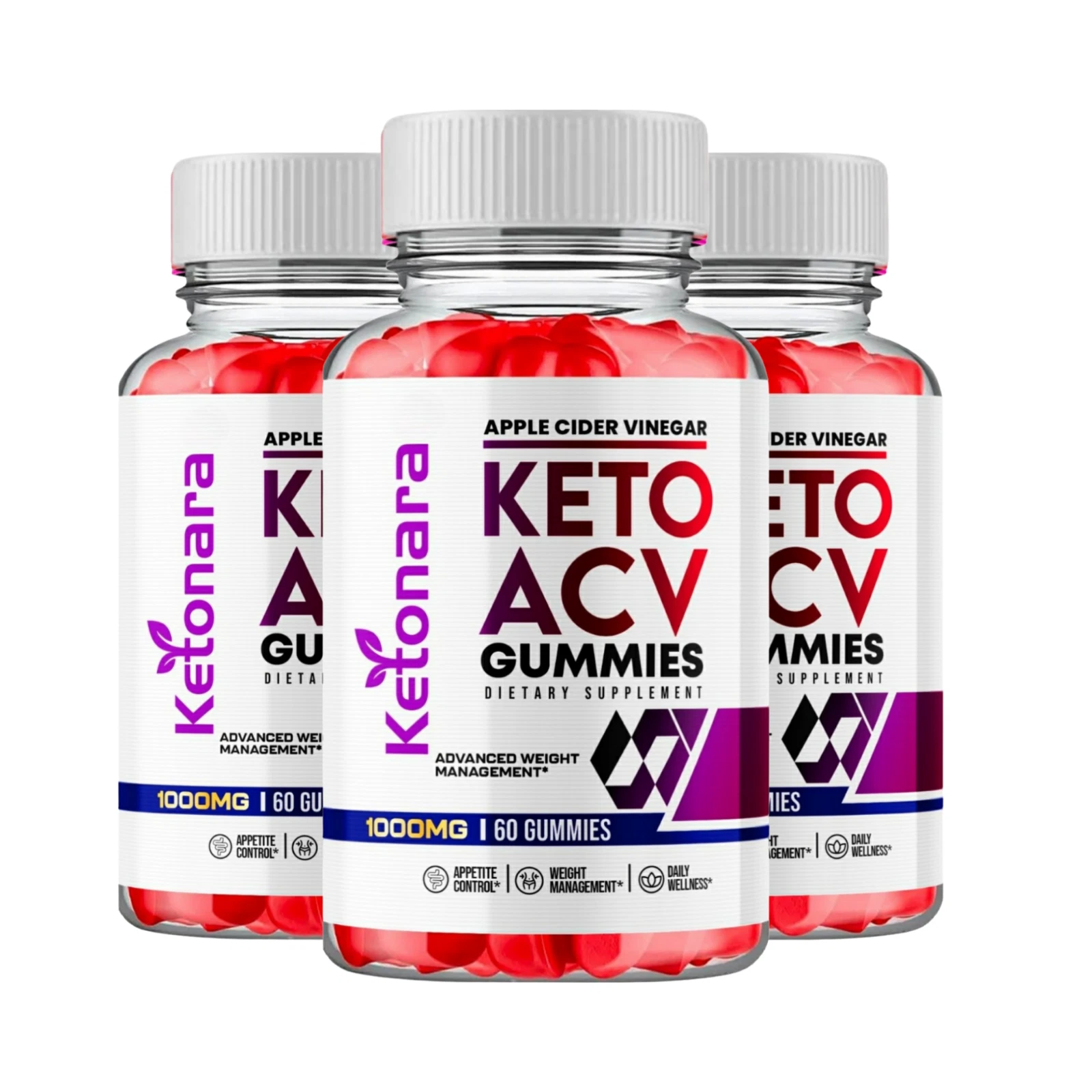 3-Pack Ketonara Keto ACV Gummies, Ketonara Gummies Weight Loss (180 Gummies)