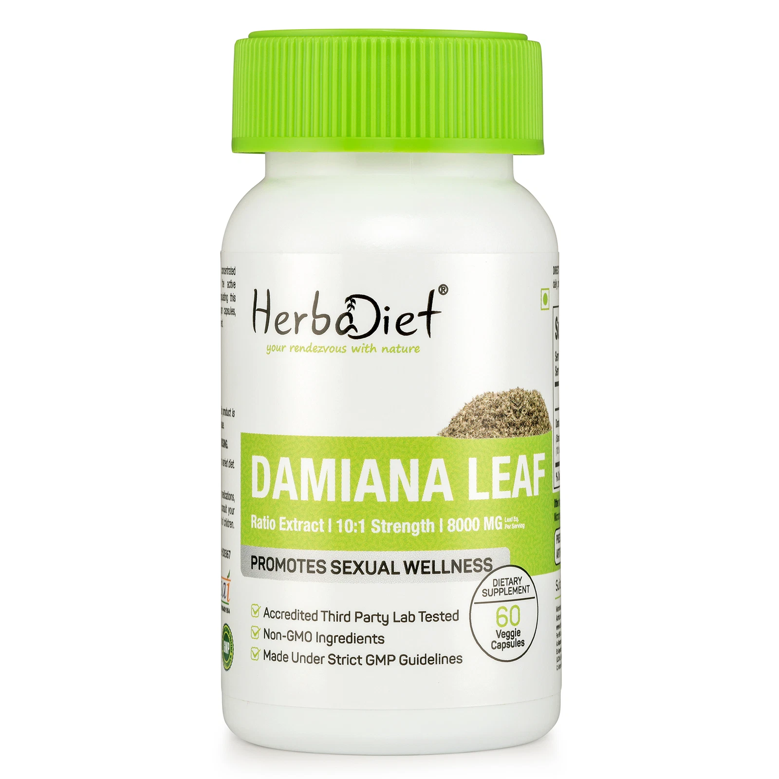 Damiana Leaf Extract Capsules POWERFUL 10:1 Aphrodisiac Supplement for Men
