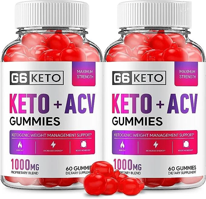 (2 Pack) G6 Keto ACV Gummies Weight Loss - 120 Gummies