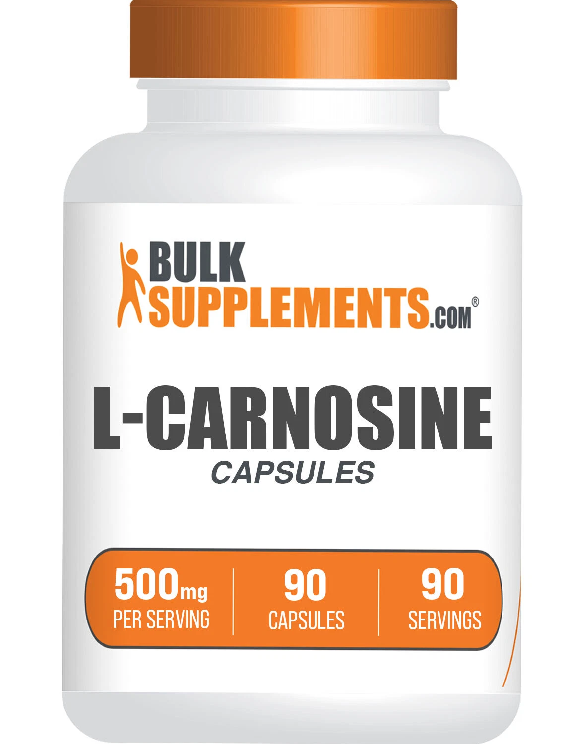 BulkSupplements L-Carnosine 500mg 90 Capsules - Carnosine Supplement
