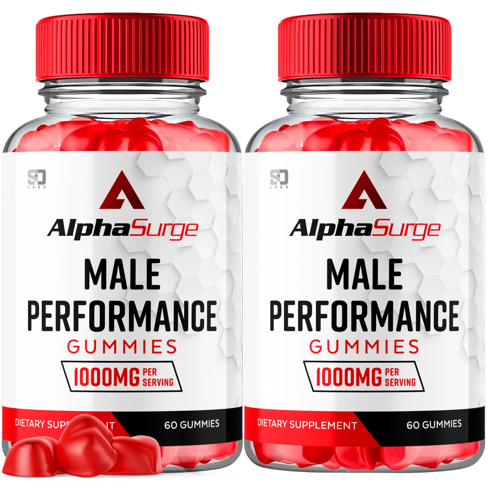 (2 Pack) Alpha Surge Male Gummies - Enhances Energy, Vitality & Stamina 120ct