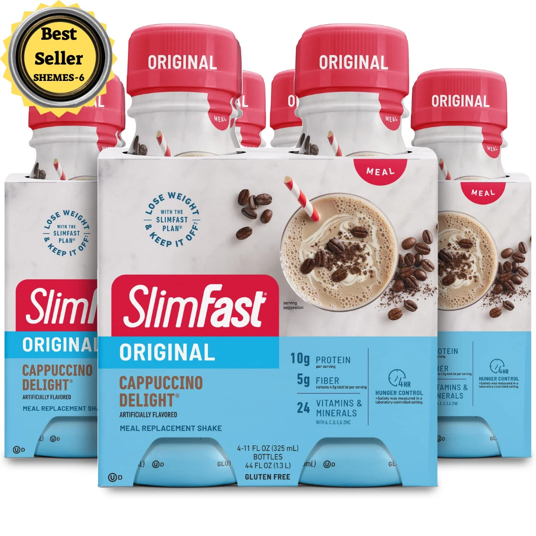 SlimFast Meal Replacement Shake Original Cappuccino Delight 10g of Ready to D...