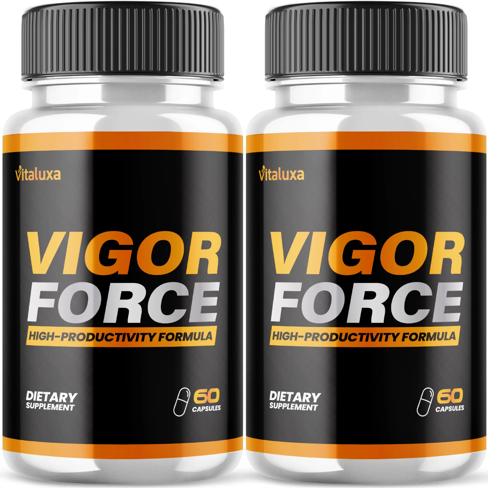 (2 Pack) Vigor Force Male Supplement to Boost Vitality Energy (120 Capsules)
