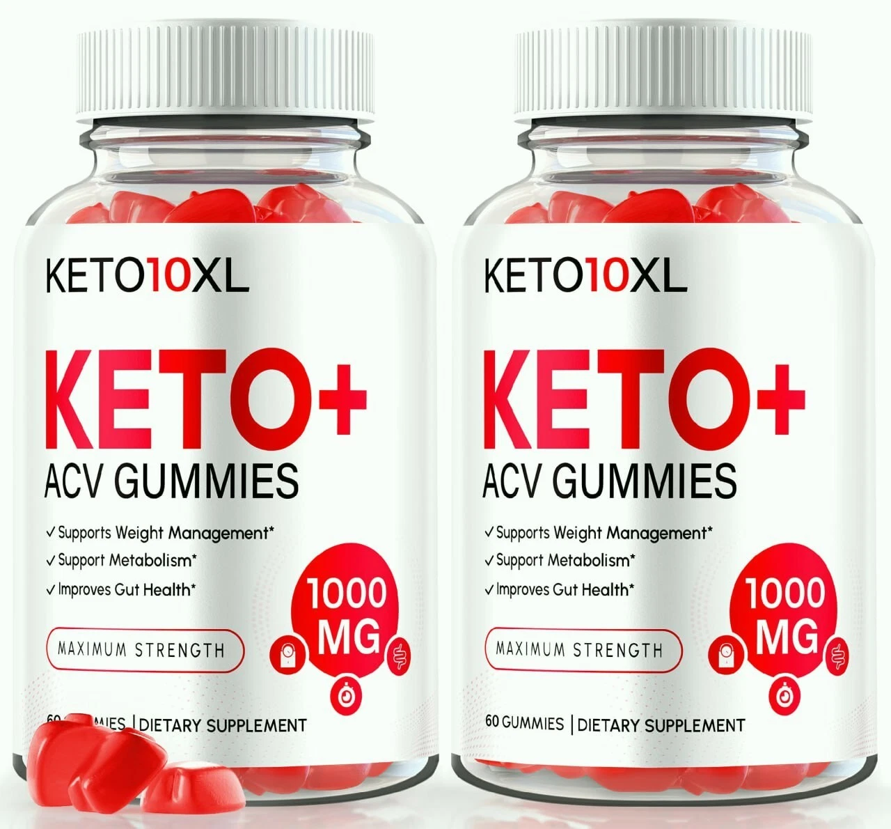 (2 Pack) Keto10XL Keto + ACV Gummies for Advanced Weight Loss and Energy