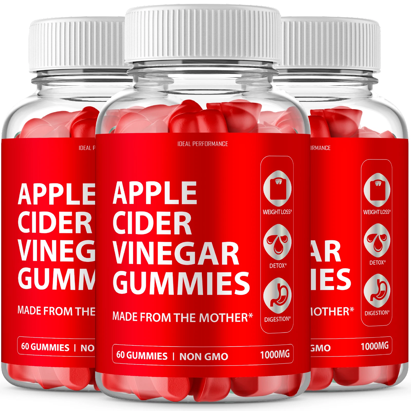 ACV With Mother Apple Cider Vinegar for Digestion (180 Gummies)