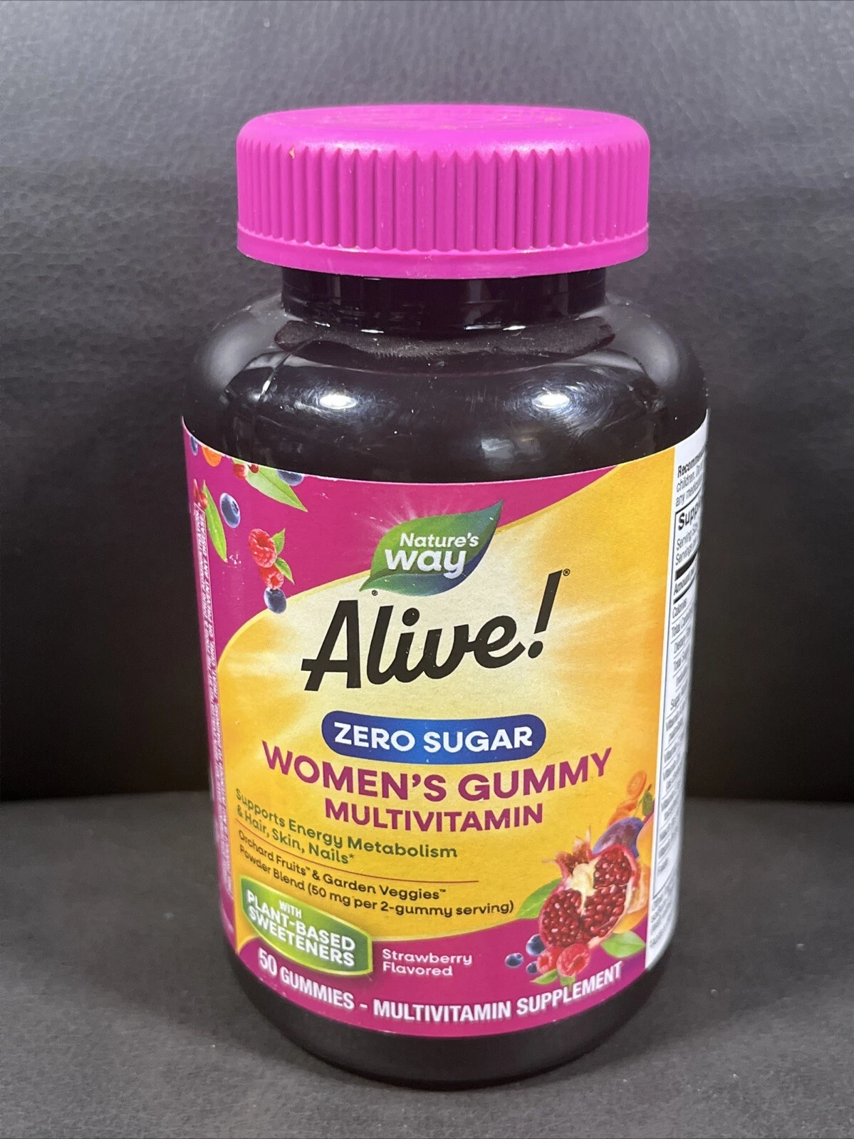 Nature Way Alive! Multivitaminas gomosas para mujer Zero Sugar 50ct EXP 7/25