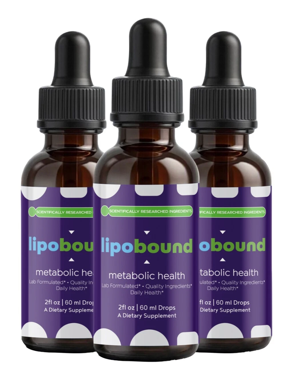 (3 Pack) LipoBound Weight Loss Drops, Lipo Bound Drops for Weight Management