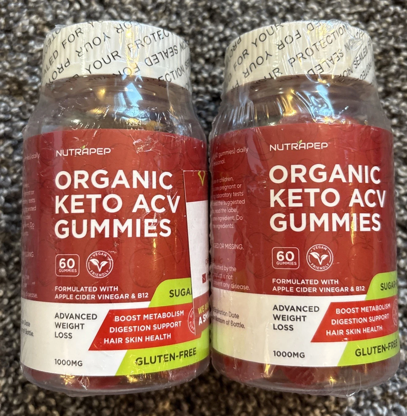 Lot 2 UNITS- Organic Keto Acv Gummies for Advanced Weight Loss & Belly Fat Burn
