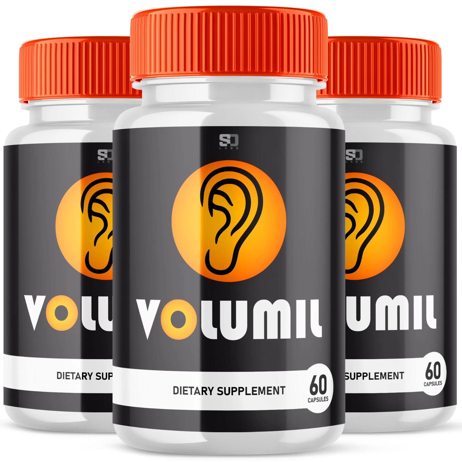 (3 Pack) Volumil, Volumil Tinnitus Supplement for Ringing Ears (180 Capsules)
