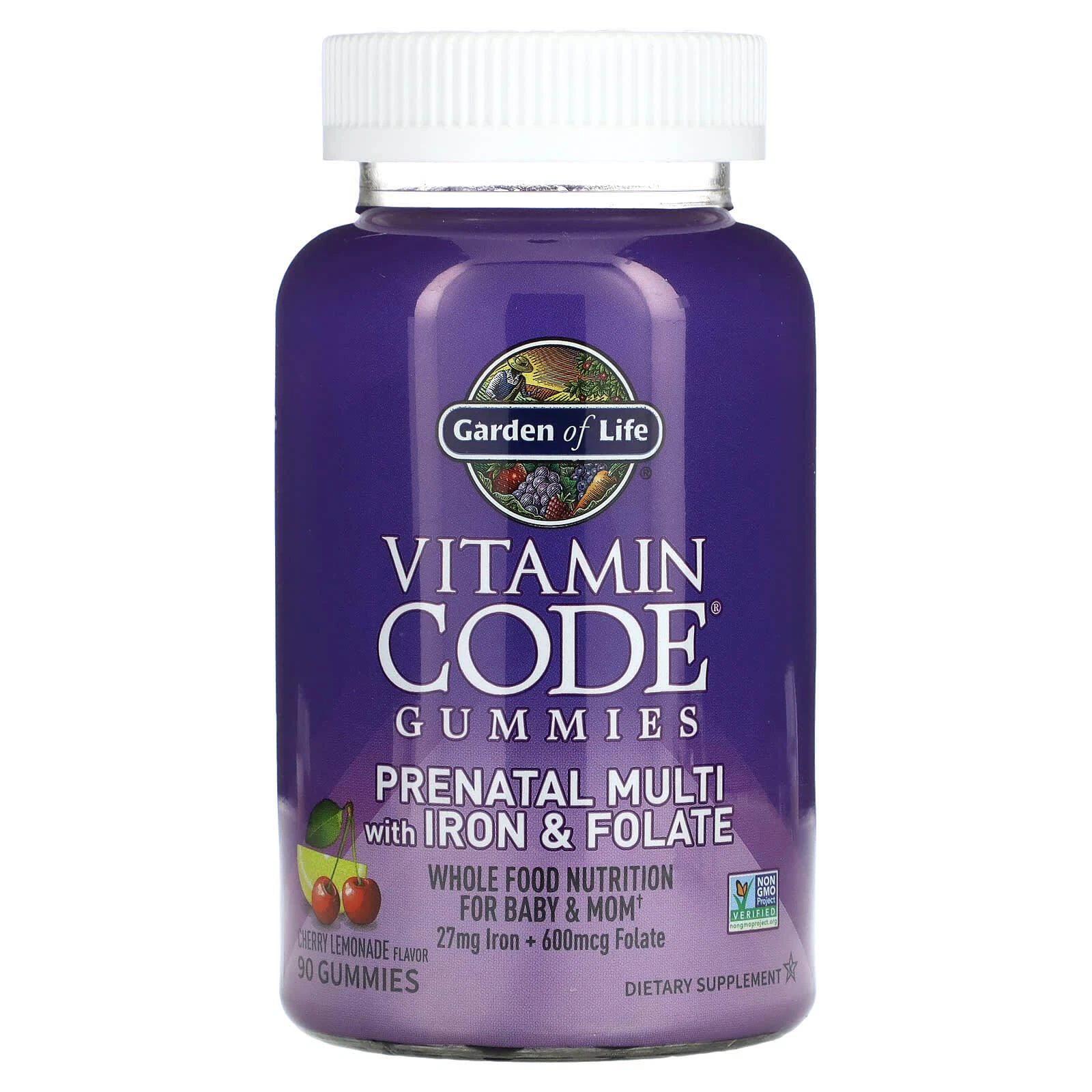 2 X Garden of Life, Vitamin Code Gummies, Prenatal Multi with Iron & Folate, Che