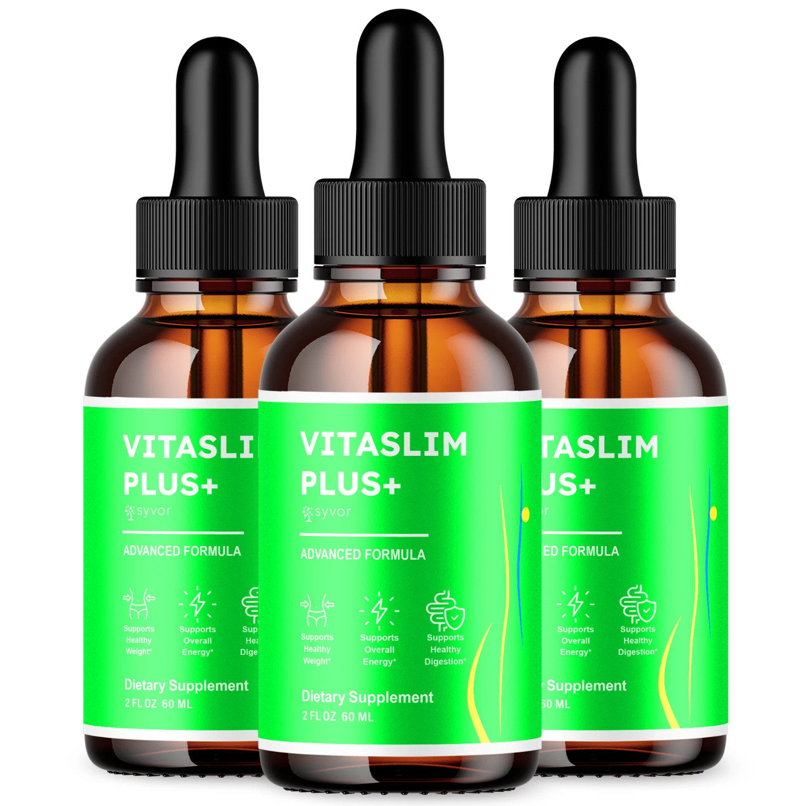 Vitaslim Plus Drops Advanced Liquid Supplement for Fitness Support ( 3 Pack )