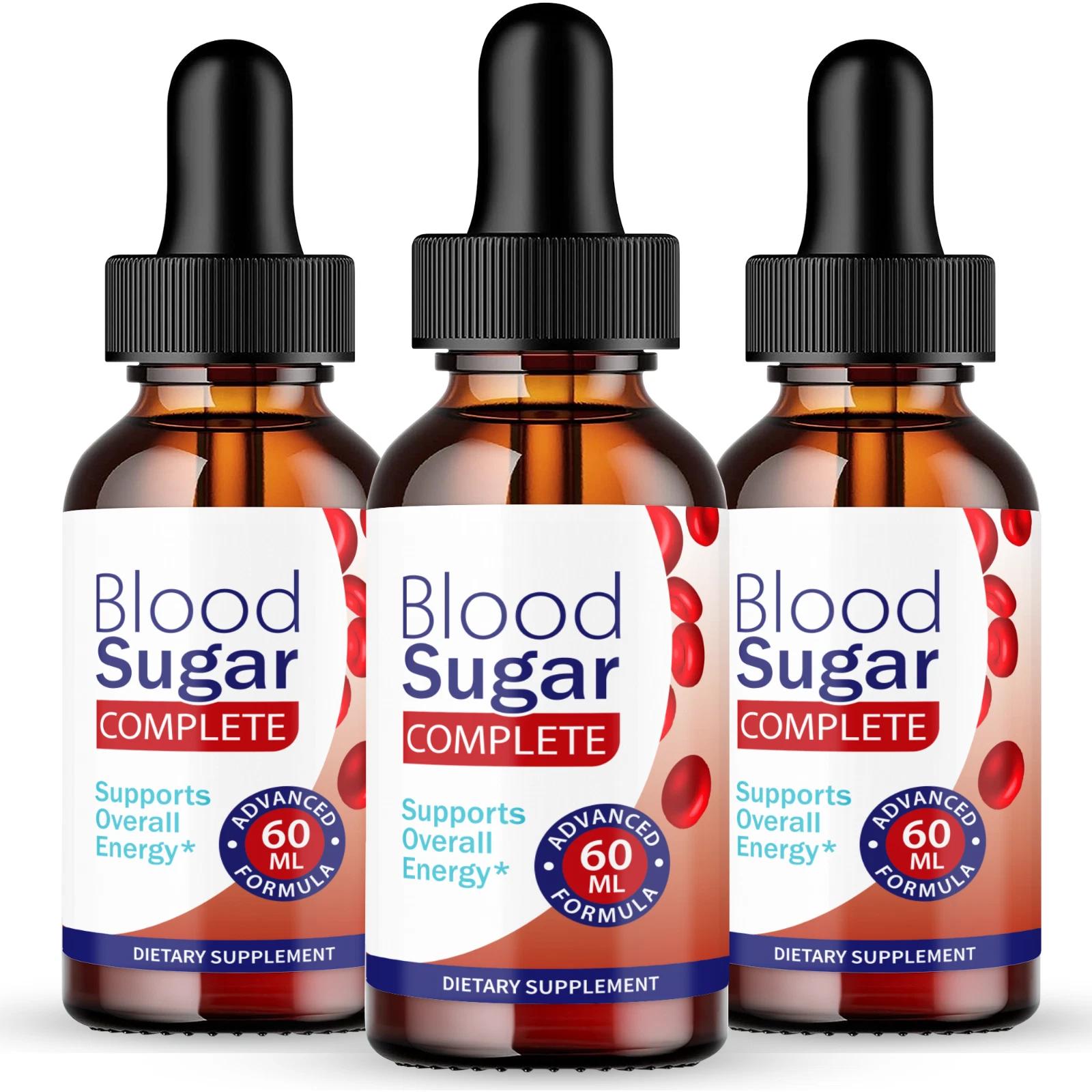 Blood Sugar Complete Liquid, Blood Support Drops for Blood Sugar Levels (3 Pack)
